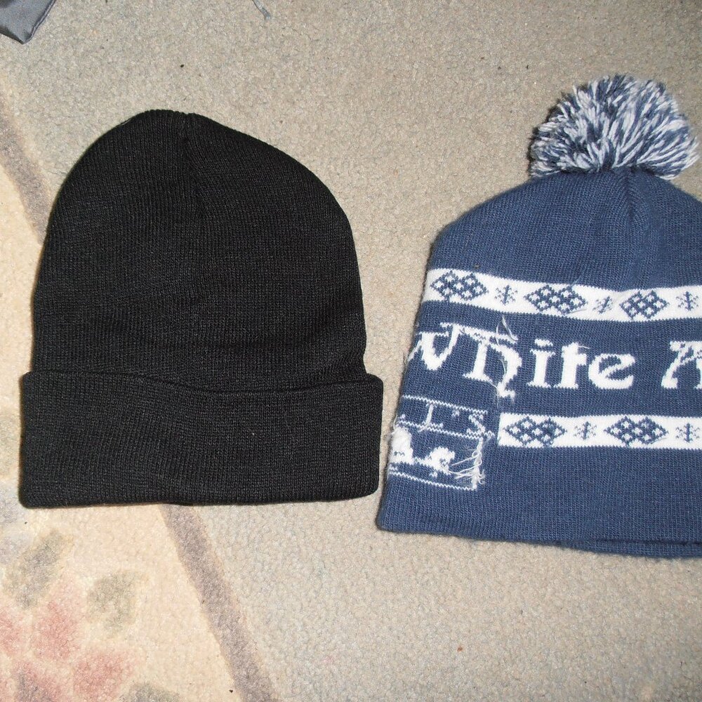 Bells Winter White Ale Winter Beanie with Pom AND Black Winter Beanie